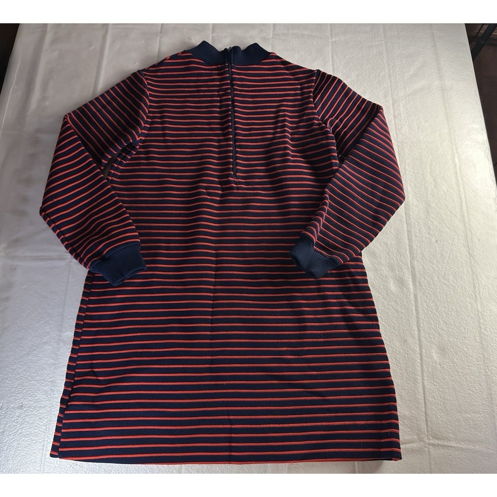 RARE VINTAGE 70s CHEMISE LACOSTE  Mockneck 1/4 Zip Womens Size 12 France Made